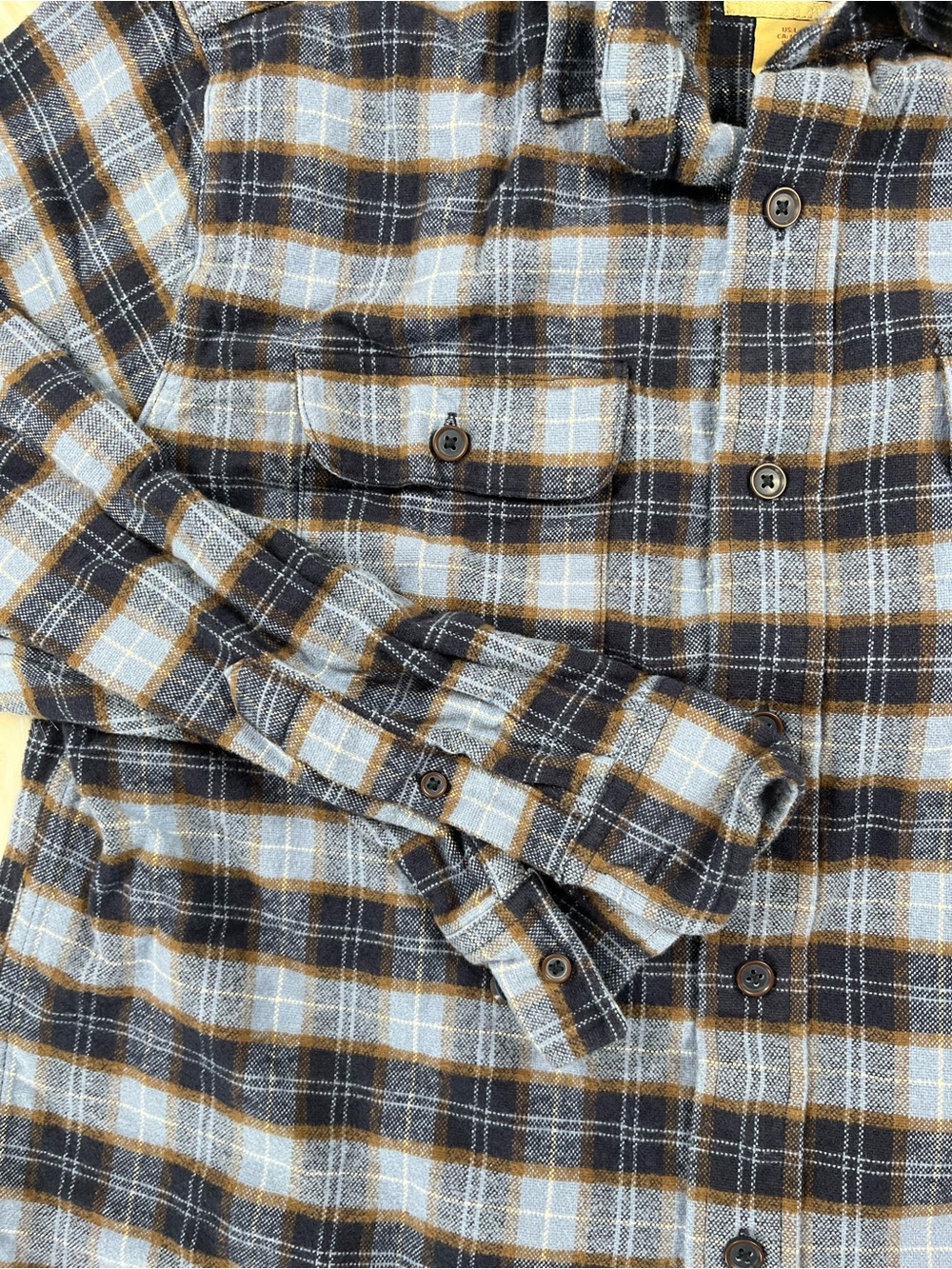 Telluride Western Shirt Men's L Blue Plaid - Picture 3 of 5